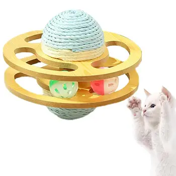 Interaktivna igračka za mačke, lopte, igračke za obogaćivanje mačke, Multi-scraper od prave сизалевой užad, interaktivna igračka za mačke, trenera, igračka s loptom