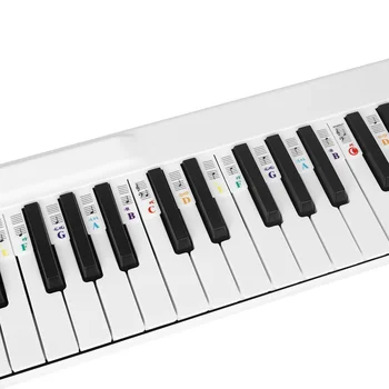 Silikonska naljepnica na klavir, odvojiva oznaka za napomenu, 88 tipki, 61 tipka, naljepnica na e-tipkovnicu klavir, naljepnica za osoblje