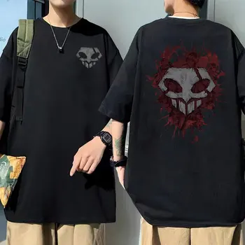 Majica sa japanskim anime Bleach, Crnci cool majice s logotipom Shinigami, muška majica s natpisom Manga, vrhovima оверсайз, muška moda majica