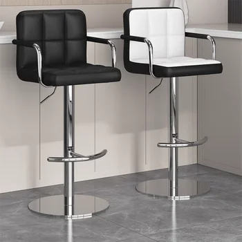 Podesivo Moderna bar stolica za odmor, Dizajn Bijelo Visoki Bar stolicu u skandinavskom stilu, Mekan i Udoban namještaj Sillas Para Barra De Cocina