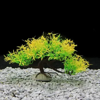 1pc imitacija gostoljubivi bor, Plastične ukrasne umjetne vodene biljke lažni vodeni korov Ukras akvarij Krajolik dekor