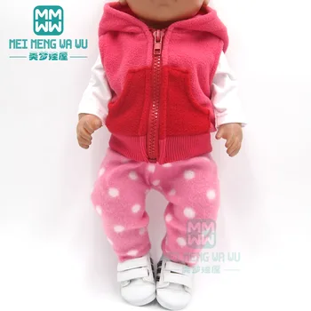 Odjeća za lutke, prikladan za novorođenče lutke 43-45 cm i američke lutke, moderan prsluk od tri dijela, haljina za djevojčice