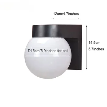 Komercijalni Stambeni Vanjski Led Globus Od Sumraka Do Zore S Ugrađenim Фотоэлементом White Globe LED S Prekidačem za Odabir Boje