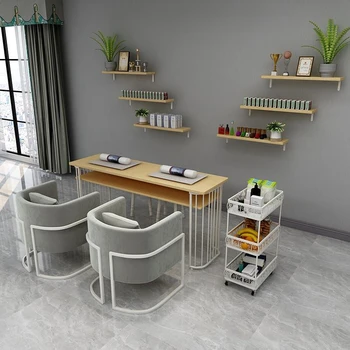 Profesionalni Jednostavan Pedikerski stol, Moderna toaletni papir, sredstva za čišćenje šminke, Dizajn Noktiju stol Mesa Manicura Salon Furniture RR50MT