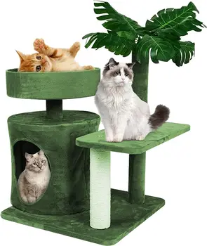 Mali Mačji drvo za Kućne Mačke, Zelena Mačka toranj sa Кондоминиумом i Когтеточкой, Cvijet je Mačji drvo, Mačka toranj sa Umjetne Palme