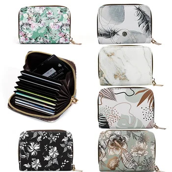 Nova torba za banke/ID/kreditne kartice sa po cijeloj površini za dame, torbica za novčanik s nekoliko karata, držač za kartice na munje, ženski i muški ručni torbice, novčanik