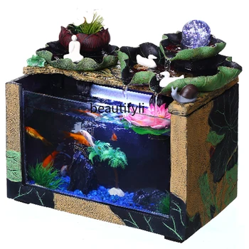 Stolni Kreativni akvarij Lucky Water Fish Tank, mali ekološki akvarij bez zamjene Betta Tank