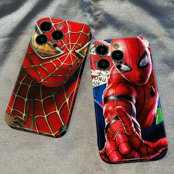 Torbica za Telefon Marvel superhero Spiderman Za iPhone 14 13 12 11 Mini Pro Max X XS XR MAX SE 2020 8 7 Feilin silky feel Cover