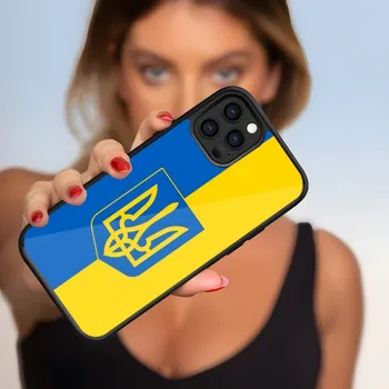 Torbica Za Telefon s Uzorkom Ikone Zastava Ukrajine Za Iphone 14 13 12 11 Pro Mini Max 8 6 7 Plus Se Xr X Xs 2020 Fundas Shell PC + Torbica od TPU