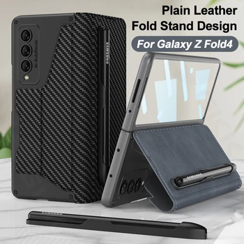 GKK Originalni Oklop Kožna Torbica-Držač Za Galaxy Z Fold 4 Case Vanjski Zaslon Staklena Utor Za Olovke Hard Case Za Samsung Galaxy Z Fold4
