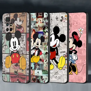Slatka Torbica za telefon Disney ' s Mickey Mouse za Redmi Note 11 Pro 8T 10S 11S 12S 8 7 9 12 9T 9S 10 10 Pro, Black Soft Stražnji Poklopac