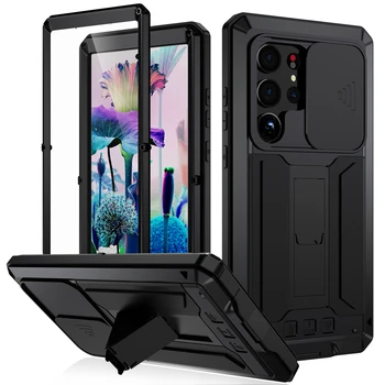 Metalni Stalak Za Samsung Galaxy S23 Ultra Plus 5G Case Slide Zaštita Zaslona Kamere šok-dokaz Torbica Za Telefon Coque Fundas