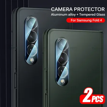 2 komada 3D Zakrivljena Torbica Za Stražnji Fotoaparat Samsung Galaxy Z Fold4 Fold 4 ZFold 4 ZFold4 5G Stražnja Objektiv Zaštitni Stakleni Poklopac u obliku prstena Sjedalo