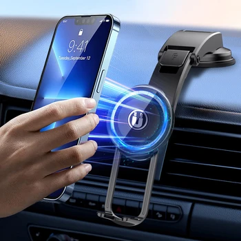 Za komplet za pričvršćivanje MagSafe Magnetski auto držač za mobilni telefon Postolje na присоске Kontrolna ploča Auto nosač za telefon za iPhone Samsung
