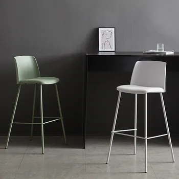 С0141модернистский minimalistički bar stolica s naslonom za dom, bar stolica, skandinavski visoka stolica od kovanog željeza, bar stolice za kafiće