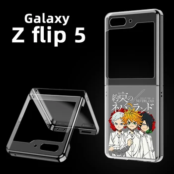 Obećani Neverland Prozirna Torbica Za telefon Samsung Galaxy Z Flip 5 3 4 Preklopna Torbica Za Samsung Z Flip3 Flip4 Tvrda torbica za PC