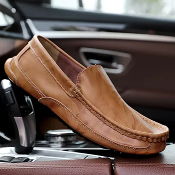Gospodo лоферы, casual cipele od prave kože, gospodo klasične cipele, čamaca, muška obuća, lagana natikače, velika veličina 38-48