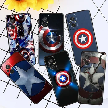 Torbica za telefon Marvel Captain America Shield Za Xiaomi Redmi A1 12C 11A 11 10C 10 9T 9AT 9A 10A 9C 9 8A 8A 7A 7 Plus Crna Torbica