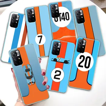 Auto Presvlake u Plavo-Narančaste Trake za Xiaomi Redmi Note 10 11 12 Pro Plus 11S 8 9 10S 11E 8T 9S Silikon Prozirni Torbica Za Telefon