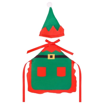 Božićni ukrasni odjeća Pregača Поварской kapu Elf na polici Odjeća Elf Ukras Izlog College Izravna isporuka