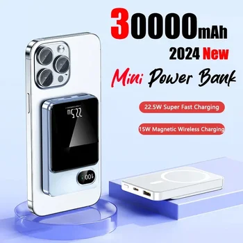 Power Bank Magsafe 30000 mah Magnetska Bežični Brzo Punjenje ultra-tanki Prijenosni Vanjski Baterija dodatna Oprema Za Mobilne Telefone