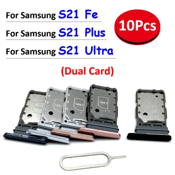 10шт., Originalni Dual Kartica Za Samsung Galaxy S21 Fe Ultra Plus, Međusobno Utor Za SIM karticu, Držač Police za SD kartice, Dio Adapter + Pin