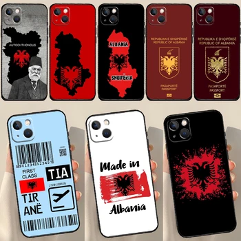 Torbica za putovnice Albanije za iPhone 13 12 11 14 15 Pro Max 7 8 Plus X XS XR Max 12 Mini SE 2020 2022 Cover Coque