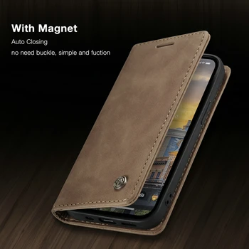 Kožna torbica za iPhone 14 Pro Max 13 11 12 Mini XS XR Max luksuzni magnetski flip-torbicu za iPhone 15 pro 7 8 SE torbica-novčanik