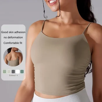 Ženska kombinacija majica za fitness, ošišan majice bez rukava, seksi sportska moda s otvorenim leđima, jednodijelni prsluk za joge, nabrane tregeri