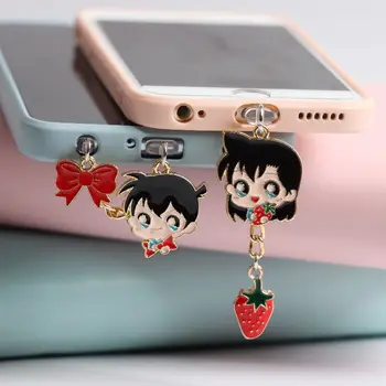 Anime Conan Anti Dust Plug Phone Charm Slatka Type C Port za Punjenje Prašinu Izradi Kawaii Fashion 3,5 mm Priključak za Slušalice Za iPhone