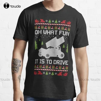 T-shirt Sprint Car Ružno Christmas Racer, majice Gospodo, običaj, majice za tinejdžere, unisex, t-shirt na digitalni tisak, pamuk Xs-5Xl, Novo