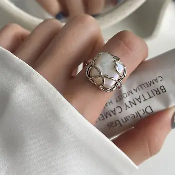 Cool pokloni za japanski-korejski djevojke s šuplje dizajnom, Berba Nepravilnog Otvoreni prsten, Podesivi Prsten, Prsten na kažiprst, Ženski prsten
