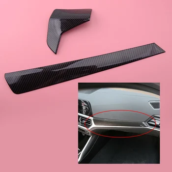 ABS 2 komada Šine zaštitne ploče ploče s instrumentima u stilu ugljičnih vlakana, Pogodan za BMW serije 3 G20 G21 2019-2020 LHD