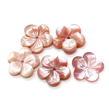Perle od prirodnih ružičaste ракушечника, urezana su perle od školjaka za izradu nakita, ogrlica 