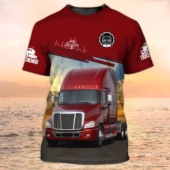 Majica kratkih rukava muške kamiona za kamione 3D ispis Харадзюку odjeća ljeto posada vrat pulover оверсайз