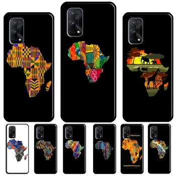 Karta Afrike Afričkih tkanina za presvlake Realme 10 11 Pro Plus GT Neo 5 C55 C35 C33 C30 C31 C21Y OnePlus Nord CE 2 3 Lite