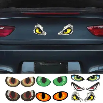 Светоотражающая naljepnica s očima, za auto, Zabavna 3D naljepnica s выглядывающим okom, Solidan auto oprema, Vodootporan dekoracija automobila za prozore, zidove