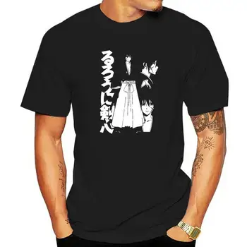 Majice sa Anime Rurouni Kenshin za Muškarce, Berba, Pamuk Majice S Okruglog izreza I Kratkih rukava, Majice s Novom Jetrom, Odjeća