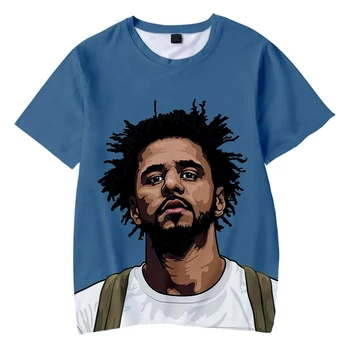 2021 Muška / ženska t-shirt s 3D ispis J Cole, funky ljetna majica kratkih rukava, Casual moda majica оверсайз, 2021 g.