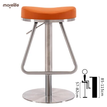 Barske stolice, podesivi po visini bar stolica s okvirom od nehrđajućeg čelika za bar i kuhinje, visoka stolica s držačem za nogu