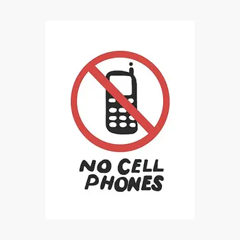 Lukes No Cell Phones Firma Plakat Ситкер za Dekor Prtljaga Ukras za Dijalog Background-Naljepnice Za Laptop Smiješno Branik Slatka