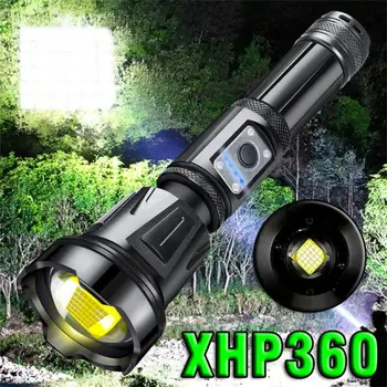 Novi najmoćniji led svjetiljka XHP360 USB Punjiva taktički bljeskalica 18650/26650 Vodootporne scalable