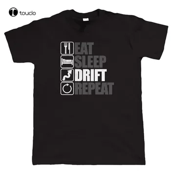 T-shirt u stilu hip-hop Eat Sleep Drift Repeat, Muška majica S дрифтом - Jdm Drift Car S14 S15 Ae86 Majice sa po cijeloj površini Bdc unisex