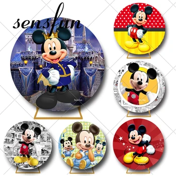 12 Smještajnih Mickey Mouse Cijele Pozadine Cover Crown Castle Novorođenče Tuš Za Dječake 1. Rođendan Cijele Pozadine Elastični