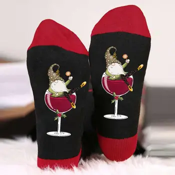 2024 Nove Zabavne Čarape Čarape čaša vina Čarape Djeda Mraza Božićni Poklon Čarape za muškarce I žene Direktna isporuka na Veliko