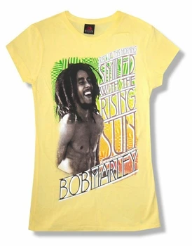 Žuta majica Bob Marley Rising Sun Girls Juniors New Zion