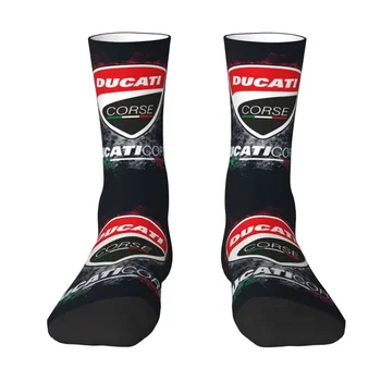 Ducatis-Muške čarape za motoriste, čarape uniseks za utrke, slatka čarape s uzorkom, proljeće, ljeto, jesen, zima