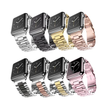 Za Apple Watch Series 6 Klasični metalni remen od nehrđajućeg čelika 40 mm 44 mm remen za iWatch 5 4 3 2 narukvica 42 mm 38 mm remen za sat