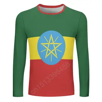 Muška i ženska majica okruglog izreza i 3D slikom zastava Etiopije, casual majica dugi rukav, Moderan pulover, trend muška odjeća