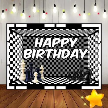 Pozadina za rođendan raspoređen u stilu Crno-bijeli Pokrivač Jednostavna Pozadina, Tema, Pozadina scene aktivnosti, Stolnjak za tortu